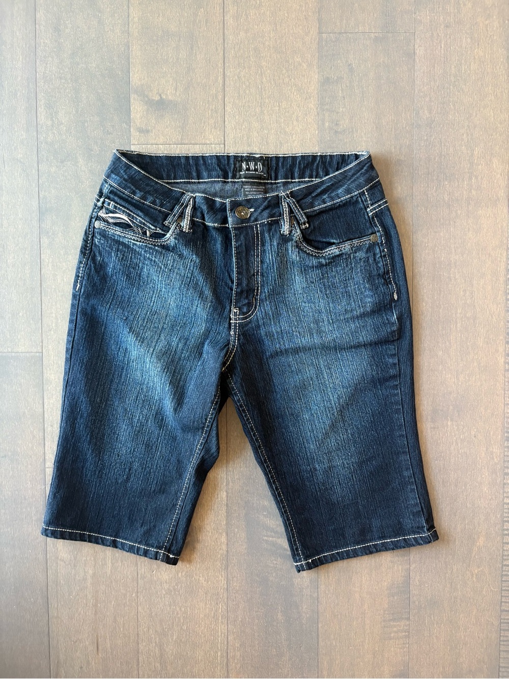 Dark Wash Denim Bermuda Shorts